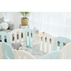 구름 워터 베이비룸 안전문 유아 아기 안전가드 울타리 8P, 민트