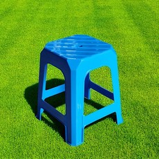 다용도 심플 사각 플라스틱 의자 블루 간이 스툴 가정용의자 플라스틱의자 간이의자