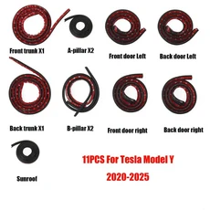 Tesla Model Y 2019-2025 용 도어 씰 방음 키트 Juniper Highland 고무 날씨 드래프트 스트립 바람, 02 11pcs