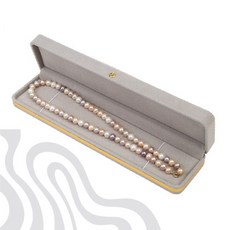 진주목걸이 보관함 회색 벨벳 안감 하드케이스 주얼리박스 긴목걸이 전용 수납함