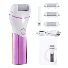 電動防水磨腳器 乾濕兩用 LED照明, 粉色, 如圖所示