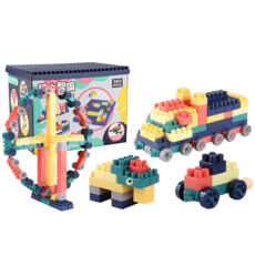 創意積木樂園 大顆粒積木玩具 積木 拼裝積木 DIY積木 益智玩具 組合玩具, 1個, 底板收納盒裝-360顆粒, 360粒裝