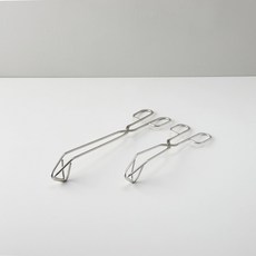 JAJU 廚房三角夾 24cm+32cm, 白色 金色