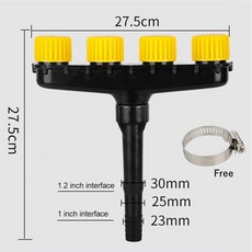 멀티 헤드 가든 워터 스프링클러 분무기 농업 관개 노즐 급수 꽃 식물 샤워 잔디 야채 플롯 필드, 헤드 4개 1 1.2인치, 헤드 4개 1 1.2인치, 1개