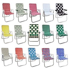 Lawn Chair 론체어 클래식 접이식 캠핑의자 야외 테라스 피크닉 의자, 15. Green White