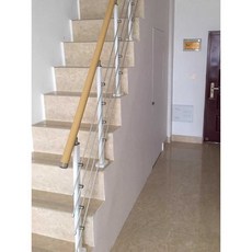 계단난간대 핸드레일 복도 손잡이 계단 야외 경사로 A형 1.5m 탄소강, B형 1m 38 사각 파이프 스테인리스