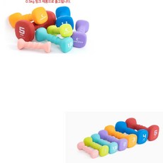 미끄럼 방지 헬스 홈트 분홍 덤벨 0.5KG