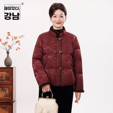 오리털 90 함유 코트 다운 따뜻한 밍크 스타일 고급스럽고 중장년 겨울 여성을 장난 재킷