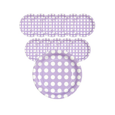 파티쇼 도트접시 18cm 라일락, 6개입, 2개