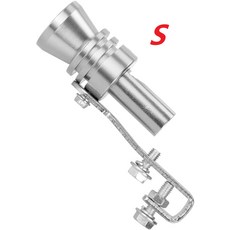 배기음튜닝 머플러 S/M/L/XL 바이크 오토바이 자동차 배기 터보 휘슬 파이프 사운드 블로우 오프 밸브 범용 시뮬레이터 휘슬러 실버, [02] S