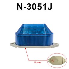 신호 경고 스트로브 TB40 N 3051 12/24/220V 표시기 LED 램프 작은 깜박이는 빛 경보 IP44 부저 자기, 12V, N 3051J Blue