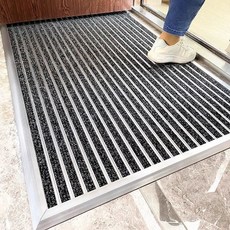 안전화 털이개 매트 출입문 털이기 흙 먼지 공사장, 블랙, 120cmx80cm J71-L-검은색