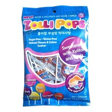 졸리팝 무설탕 막대사탕 125g 6가지맛 혼합