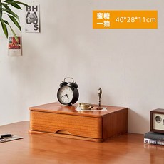 빈티지 나무 서랍장 책상위 사 원목 보관함 미니 캐비닛 월넛, 1개, 3_나무색 1층