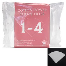 코튼파워커피필터 원추형(1-4인용), 3세트, 60개