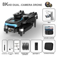 F169 8K RC 드론 고화질 카메라 360 장애물 회피 브러시리스 모터 4 축 항공기 야외, 8K-Black-1B
