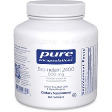Pure Encapsulations 鳳梨酵素2400膠囊 500mg, 1個, 180顆