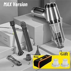 95000Pa 3in 1 자동차 무선 진공 청소기 120W 송풍 가능 가전 제품 가정 및 이중 사용 미니, 04 Updated PRO2hapa bag