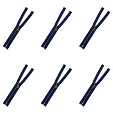 CRB 005 탐나요 빈티지 3호 니켈 지퍼 메탈 철 바지 가방 파우치 지퍼, 1세트, 네이비25cmX6개
