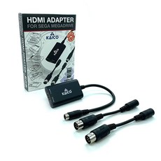Kaico SEGA Genesis 1080p HDMI 어댑터 - Sega Megadrive와 함께 사용 - S 비디오 출력 지원 - PAL 및 NTSC 콘솔 지원 - 16:9, 1개
