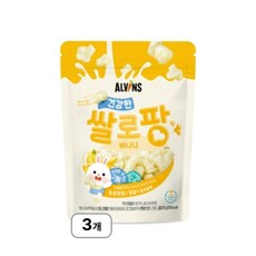 엘빈즈 유기농 쌀로팡, 국내산백미+바나나농축분말, 25g, 3개