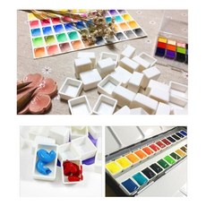 고품질 1/2 물감 하프팬 25개입 2ml 미술 수채화art11sHf