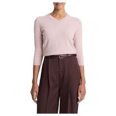 Vince 여성용 3/4 SLV 브이넥 스웨터 Dk 발레토 라지