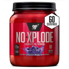 BSN N.O. XPLODE 프리 워크아웃 파우더 포도맛 60회 분, BSN N.O. XPLODE 프리 워크아웃 파우더 포도, 1개, 1.1kg