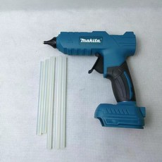熱銷 牧畑18V熱熔槍 熱熔膠槍 Makitk 鋰電熱熔機 充電式11MM熱熔膠槍 膠條 無線鋰電熱熔槍 超黏熱熔膠棒, 1個, 11mm熱熔槍送膠條5根【無電池充電器】