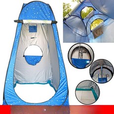 캠핑샤워텐트 야외용 프라이버시 원터치 간편설치 이동식 탈의실 간이화장실, 1개, 옥스포드천 1.2m 1.2m 블루