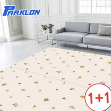 1+1 유아 놀이방 매트 친환경 안전 폴리에틸렌 아기 놀이방 매트 놀이 층간소음 북유럽 어린이 폴더형 디자인, 리프멜로우