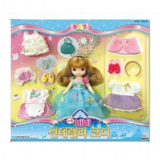 캐릭터 코디 세트 신데렐라 테마 어린이 옷 입히기 놀이 인형 소품 교구, 1개, 상세페이지 참조