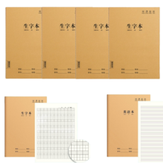 중국어 연습 노트 5권묶음 B5 사이즈 연습 노트 한자 한어병음 성조 사은품 영어 노트 증정, 5권