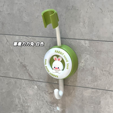 MOKYO 蓮蓬頭掛勾，可愛兔子造型浴室收納置物架, 綠兔, 1個
