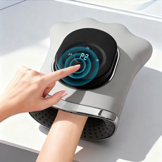 EXTEDRG 무선 손마사지기 온열 공기압 안마기 손가락 분리형 손목마사지기, 그레이, MZ-BHM01