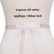 (30PCS) 도매 신부의 크리스탈 라인 석 웨딩 벨트 새틴 리본 드레스 WDD1129, 05 Organza off white