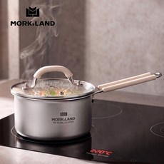 MorkLand 라면 냄비 304 스텐 3중 인덕션 무연마제 이유식 냄비, 실버, 1개, 18cm