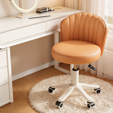화장대의자1인용 쿠션의자360도회전의자사무실용의자, 1개, Orange