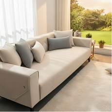 포시즌 소파커버 패드 스크래치방지 방수 미끄럼패드 3인용 4인용, 1개, 웜베이지