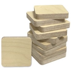 나무판 반제품 목재자투리 공예 스트링아트 재료 DIY 컵받침, 사각형(10개입)