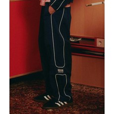 DISCUS ATHLETIC 로고 파이프 트랙 팬츠 네이비 243624