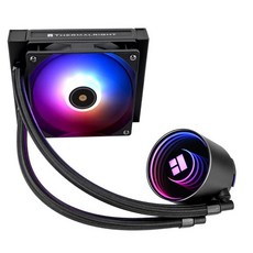 THERMAL 써멀right Frozen Notte 120 ARGB 블랙 액체 CPU 쿨러 120mm PWM 팬 ARGB최대 2000RPM 속도 AMD/AM4/AM5 인, 블랙-120MM