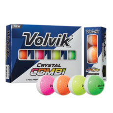 Volvik CRYSTAL COMBI 3件式高爾夫球, 1個, 12個裝