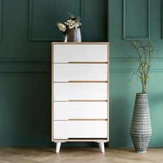 동서가구 라델 600 5단 서랍장 DF918791, 오크화이트