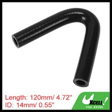 인터쿨러호스 UXCELL 135도 6/8/10/12/14/16/19/22/25/28/30/32/35/38/40mm ID 실리콘 엘보 호스 커플러 흡기 인터쿨러 파이프 120mm 길, [03] 14mm ID