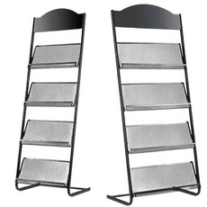 카달로그 거치대 철제 잡지꽂이 진열 스탠드 블랙 전단지 리플릿 브로셔 홀더, 1. 48cm 3단 블랙