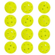 Franklin Sports 미니 트레이닝 피클볼 - 4.2cm(1.65인치) 연습 피클볼 - 속도 제어 + 정확성 훈련을 위한 실내 + 실외 공 - 옐로우 - 12팩