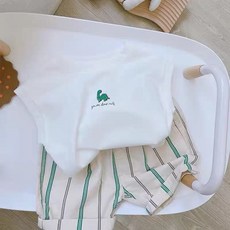 韓版小小的恐龍印花純棉小童背心上衣