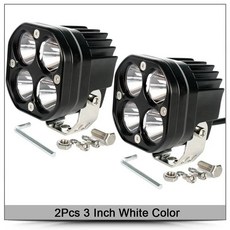 CHKJPLH BMW 안개등 LED 작업등 Bar12V30V 스퀘어 스포트라이트 플러드 빔, 2pcs white light