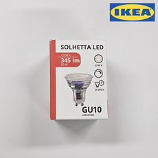 이케아 LED GU10소켓 345루멘 4.1W 2700K, 전구색, 1개